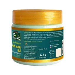 Indus Valley Bio Organic Hair Reborn Aloe Vera Gel 175ml With Bhringraj & Walnut Oil For Ultimate Hair Management