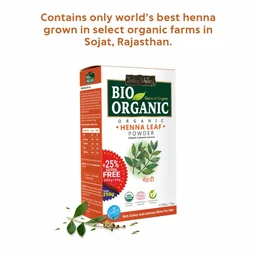 Indus Valley Bio Organic Herbal Henna Leaf Powder 250g | Natural Henna Powder for Hair Care | DIY Hair Pack for Conditioning, Smoothness, Shine & Healthy-Looking Hair