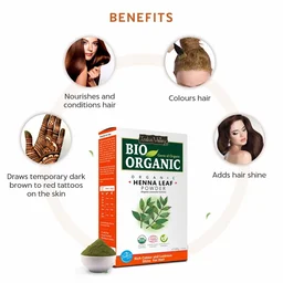 Indus Valley Bio Organic Herbal Henna Leaf Powder 100g | Natural Henna Powder for Hair Care | DIY Hair Pack for Conditioning, Smoothness, Shine & Healthy-Looking Hair