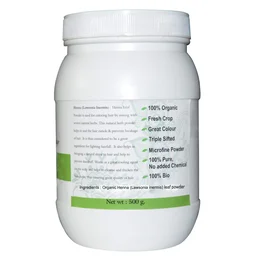 Indus Valley Bio Organic Herbal Henna Leaf Powder 500g | Natural Henna Powder for Hair Care | DIY Hair Pack for Conditioning, Smoothness, Shine & Healthy-Looking Hair