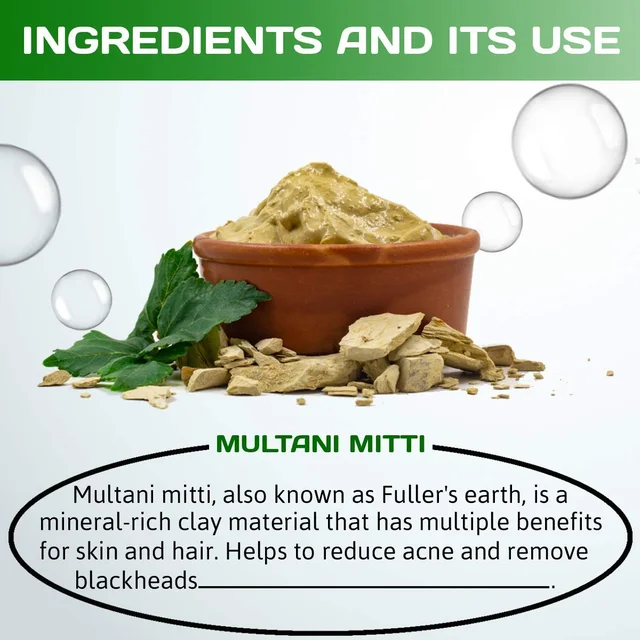 Indus Valley Bio Organic Multani Mitti Powder 1kg | Natural Fuller's Earth for Face & Hair Packs | Cleanses Pores, Removes Dead Skin, Dandruff & Scalp Care