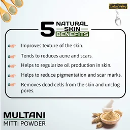 Indus Valley Bio Organic Multani Mitti Powder 1kg | Natural Fuller's Earth for Face & Hair Packs | Cleanses Pores, Removes Dead Skin, Dandruff & Scalp Care