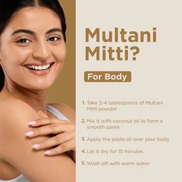 Indus Valley Bio Organic Multani Mitti Powder 200g | Natural Fuller's Earth for Face & Hair Packs | Cleanses Pores, Removes Dead Skin, Dandruff & Scalp Care