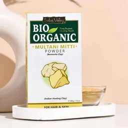 Indus Valley Bio Organic Multani Mitti Powder 200g | Natural Fuller's Earth for Face & Hair Packs | Cleanses Pores, Removes Dead Skin, Dandruff & Scalp Care