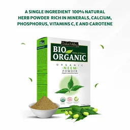 Indus Valley Bio Organic Neem Powder 100g | 100% Natural Pure Neem Leaf Powder | Azadirachta Indica Herbal Powder for Face Pack, Skin Care, Hair & Scalp Care