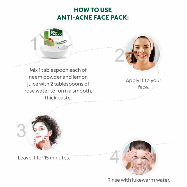 Indus Valley Bio Organic Neem Powder 100g | 100% Natural Pure Neem Leaf Powder | Azadirachta Indica Herbal Powder for Face Pack, Skin Care, Hair & Scalp Care
