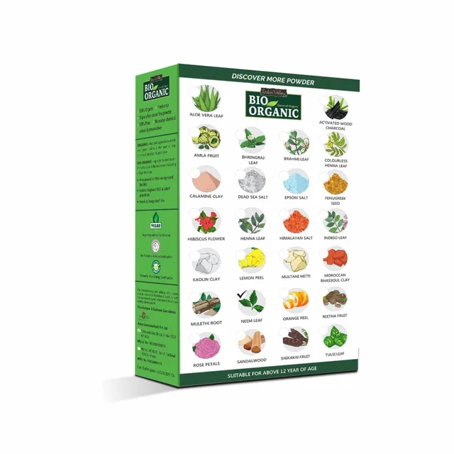 Indus Valley Bio Organic Neem Powder 250g | 100% Natural Pure Neem Leaf Powder | Azadirachta Indica Herbal Powder for Face Pack, Skin Care, Hair & Scalp Care