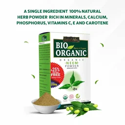 Indus Valley Bio Organic Neem Powder 250g | 100% Natural Pure Neem Leaf Powder | Azadirachta Indica Herbal Powder for Face Pack, Skin Care, Hair & Scalp Care