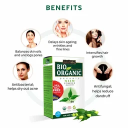 Indus Valley Bio Organic Neem Powder 250g | 100% Natural Pure Neem Leaf Powder | Azadirachta Indica Herbal Powder for Face Pack, Skin Care, Hair & Scalp Care