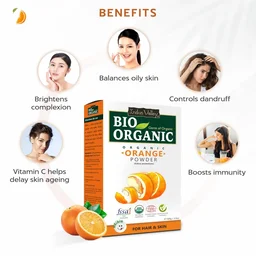 Indus Valley Bio Organic Orange Peel Fine Powder 250g | Pure Natural Orange Peel Powder | Vitamin C & Antioxidant Rich | Face Pack for Glow, Tan & Skin Care