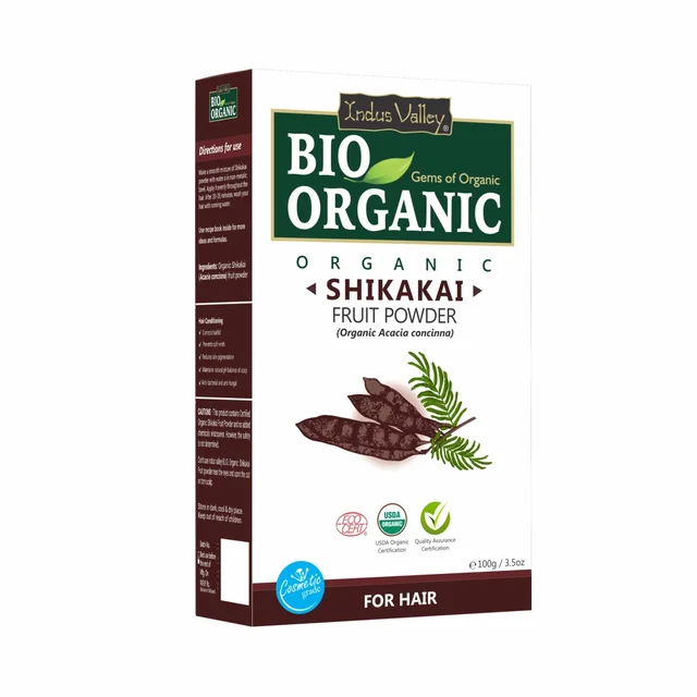 Indus Valley Bio Organic Organic Shikakai Powder 100g | Acacia Concinna Natural Herbal Hair Cleanser | For Frizzy Hair, Soft & Shiny Hair | Nourishing Conditioner & Hair Care