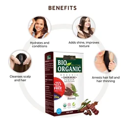 Indus Valley Bio Organic Shikakai Powder 250g | Acacia Concinna Natural Herbal Hair Cleanser | For Frizzy Hair, Soft & Shiny Hair | Nourishing Conditioner & Hair Care