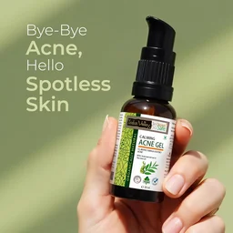 Indus Valley Calming Acne Gel 30ml with Seaweed Extract & Tea Tree Oil | Soothing Clarifying Gel for Pimples, Blemish-Prone Skin, Fresh & Clear-Looking Skin