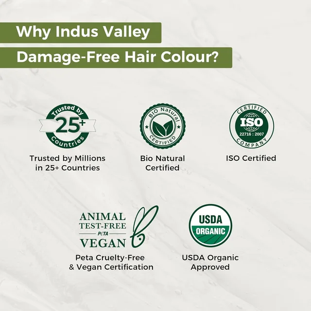 Indus Valley INDUS VALLEY Damage Free Natural Gel Hair Colour 220ml Dark Brown 3.00 for Women & Men | 100% Grey Coverage | Ammonia & PPD Free Herbal Organic Conditioning Hair Color