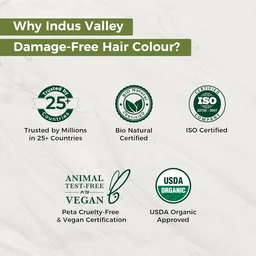 Indus Valley INDUS VALLEY Damage Free Natural Gel Hair Colour 220ml Medium Brown 4.00 for Women & Men | 100% Grey Coverage | Ammonia & PPD Free Herbal Organic Conditioning Hair Color