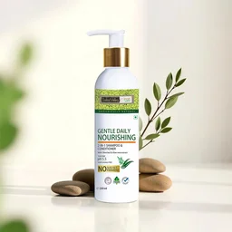 Indus Valley Gentle Daily Care Shampoo & Conditioner 200ml | Mild 2-in-1 Hair Care Formula for Gentle Cleansing, Conditioning, Softness, Smoothness & Fresh-Looking Hair