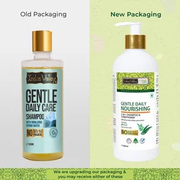Indus Valley Gentle Daily Care Shampoo & Conditioner 500ml | Mild 2-in-1 Hair Care Formula for Gentle Cleansing, Conditioning, Softness, Smoothness & Fresh-Looking Hair