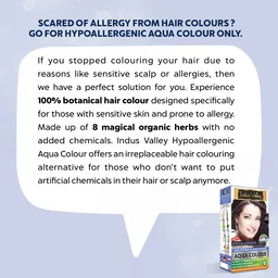 Indus Valley Hypo Allergic Aqua Colour 100% Botanical Hair Colour 30ml + 200g, Light Brown | PPD-Free, Ammonia-Free, Herbal Hair Dye for Grey Coverage