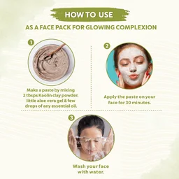 Indus Valley Natural Kaolin Clay Powder 100g | Pure China Clay for Face & Skin Care | DIY Face Pack for Acne, Blackheads, Excess Oil, Pores & Healthy-Looking Glowing Skin