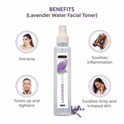 Indus Valley Natural Lavender Water Facial Toner 250ml | Chemical-Free Lavender Floral Water for Face & Skin | Refreshing Hydrating Toner for Daily Skincare, Glow & Skin Freshness