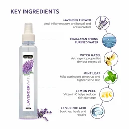 Indus Valley Natural Lavender Water Facial Toner 250ml | Chemical-Free Lavender Floral Water for Face & Skin | Refreshing Hydrating Toner for Daily Skincare, Glow & Skin Freshness