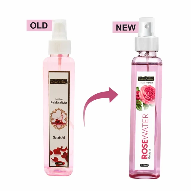 Indus Valley Natural Rose Water Facial Toner 250ml | Refreshing Rose Hydrosol for Face | Hydrates, Tones & Revives Skin | Natural Daily Skincare Toner