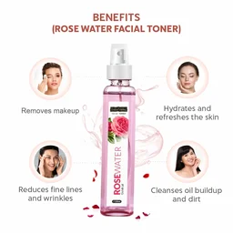 Indus Valley Natural Rose Water Facial Toner 250ml | Refreshing Rose Hydrosol for Face | Hydrates, Tones & Revives Skin | Natural Daily Skincare Toner