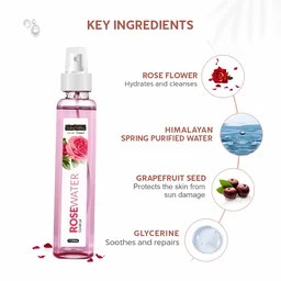 Indus Valley Natural Rose Water Facial Toner 250ml | Refreshing Rose Hydrosol for Face | Hydrates, Tones & Revives Skin | Natural Daily Skincare Toner
