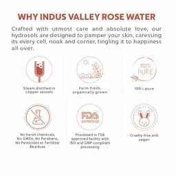 Indus Valley Natural Rose Water Facial Toner 250ml | Refreshing Rose Hydrosol for Face | Hydrates, Tones & Revives Skin | Natural Daily Skincare Toner
