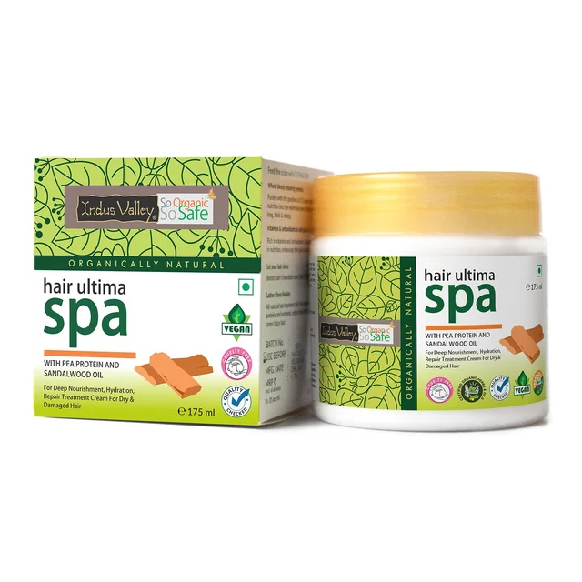 Indus Valley Ultima Spa 175ml | 100% Organic Deep Nourishing Hair Spa Treatment | Intensive Hair Care for Dry, Rough & Damaged Hair | Helps Improve Softness & Smoothness