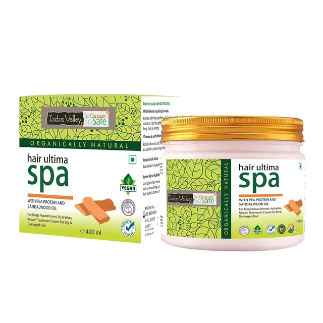 Indus Valley Ultima Spa with Keratin 400ml | Deep Nourishing Rosemary Hair Spa Treatment for Dry, Rough & Damaged Hair | Helps Improve Softness, Smoothness & Manageability