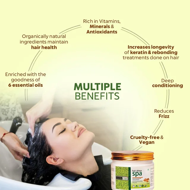 Indus Valley Ultima Spa with Keratin 400ml | Deep Nourishing Rosemary Hair Spa Treatment for Dry, Rough & Damaged Hair | Helps Improve Softness, Smoothness & Manageability