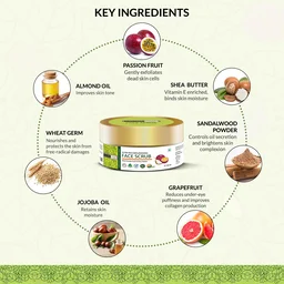 Indus Valley Ultra Rich Replenishing Shea Butter Fruit Face Scrub 50ml | Gentle Exfoliating Facial Scrub for Smooth, Soft, Refreshed & Radiant-Looking Skin