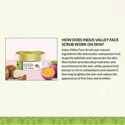 Indus Valley Ultra Rich Replenishing Shea Butter Fruit Face Scrub 50ml | Gentle Exfoliating Facial Scrub for Smooth, Soft, Refreshed & Radiant-Looking Skin