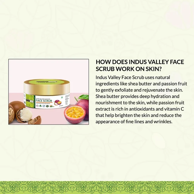 Indus Valley Ultra Rich Replenishing Shea Butter Fruit Face Scrub 50ml | Gentle Exfoliating Facial Scrub for Smooth, Soft, Refreshed & Radiant-Looking Skin