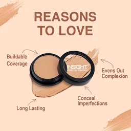 Insight Makeup Full Coverage Concealer Cream NC2 Beige for Medium Complextion | Waterproof & HD Look | Minimizes Fine Lines & Medium Coverage | Long-Lasting & Photo Ready