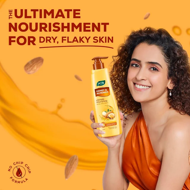 Joy Honey & Almonds Ultimate Nourishing Body Milk Winter Lotion 300ml | With Shea Butter & Vitamin E | Long Lasting Moisture | Intense Care for Dry Skin