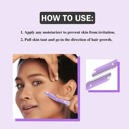 Kai Can-Bubble Face Razor for Women | Stainless Steel Dual-Coated Blade | Ergonomic Handle for Precise | Safe & Painless Facial Hair Removal | Ideal for Eyebrows & Peach Fuzz