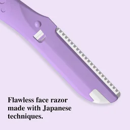 Kai Can-Bubble Face Razor for Women | Stainless Steel Dual-Coated Blade | Ergonomic Handle for Precise | Safe & Painless Facial Hair Removal | Ideal for Eyebrows & Peach Fuzz