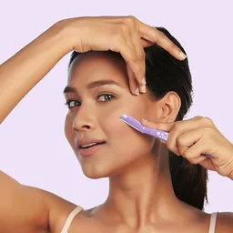 Kai Can-Bubble Face Razor for Women | Stainless Steel Dual-Coated Blade | Ergonomic Handle for Precise | Safe & Painless Facial Hair Removal | Ideal for Eyebrows & Peach Fuzz