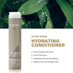 KERA FINE Kera Fine Keratin Conditioner 250ml | Sulfate, Paraben, Phosphate & Sodium Chloride Free | Enriched with Keratin, Soy & Wheat Protein | Professional Hair Care