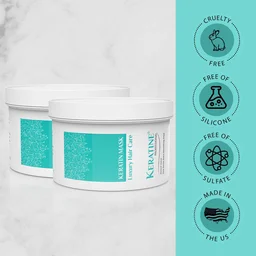 Keratine Professional Repair Mask for Chemically Treated HairFloral Fragrance | Deep Nourishment | Restores Shine & Strength | Anti-Frizz Treatment | Smooth Finish