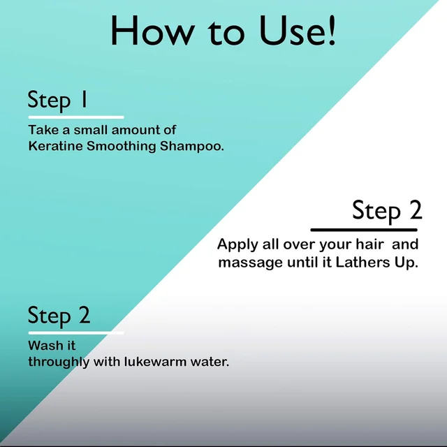 Keratine Professional Smoothening Shampoo 500ml for Weak & Damaged Hair | Enriched with Keratin Protein | Repairs Breakage | Reduces Frizz | Restores Shine & Strength