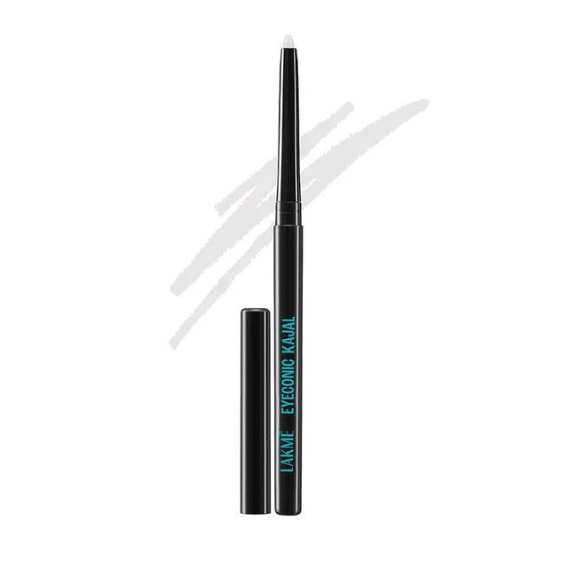 Lakme 9 to 5 Eyeconic Kajal, White Matte Finish | Waterproof & Smudge-Proof | 24H Long-Lasting | Smooth Glide, Intense Pigment, Bright White Color for Defined, Wide-Awake Eye Looks