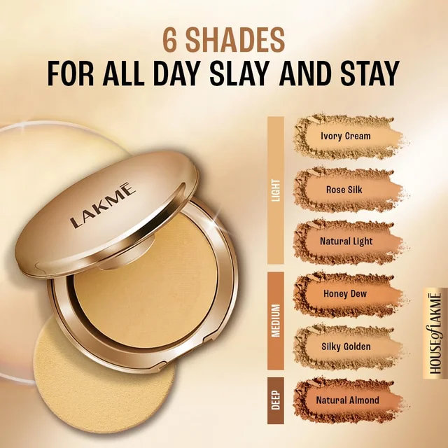 Lakme 9 to 5 Primer + Matte Powder Foundation Compact 9g, Ivory Cream | Covers Blemishes & Lightweight | Long Lasting, Smooth Finish & Oil Control