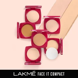 Lakme Forever Matte Compact Powder Natural Pearl 9g | Smooth Matte Finish | 12 Hour Oil Control, Even Tone | Lightweight Daily Wear for All Skin Types