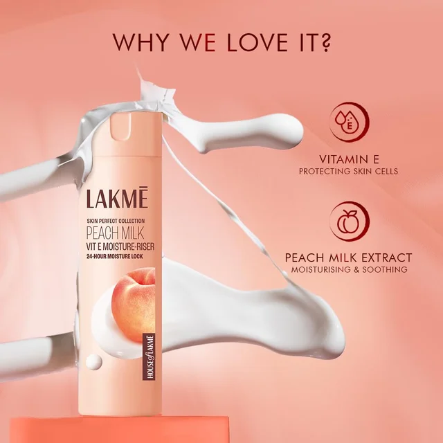 Lakme Peach Milk Moisturizer Body Lotion - 200ml | Soft & Radiant Skin