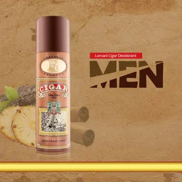 Lomani Paris Cigar Body Spray 200ml for Men | Refreshing Fragrance | Long-Lasting Scent | Men's Deodorant Spray for Everyday Grooming | Fresh Body Spray for Daily Use