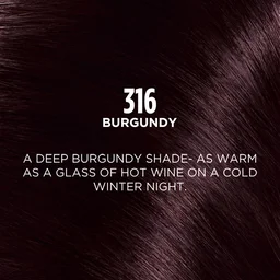 Loreal Professionnel Loreal Paris Casting Creme Gloss Burgundy 316 Conditioning Hair Color - 87.5g+72ml | No Ammonia | Rich, Ultra Glossy Color | Optical Grey Coverage | Long-Lasting Color| Honey-Infused Conditioner | Salon Like Hair At-home