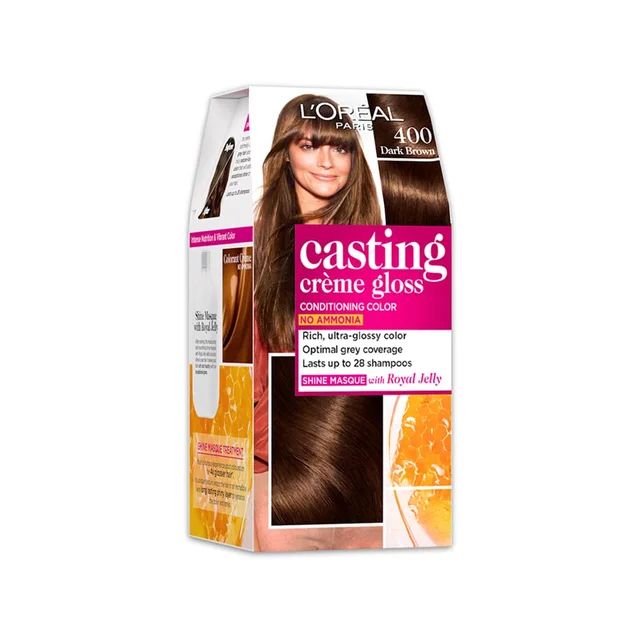 Loreal Professionnel Loreal Paris Casting Creme Gloss Darkest Brown 300 Conditioning Hair Color - 87.5g+72ml | No Ammonia | Rich, Ultra Glossy Color | Optical Grey Coverage | Long-Lasting Color| Honey-Infused Conditioner | Salon Like Hair At-home